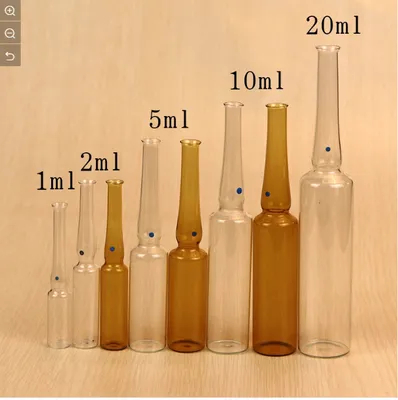 Inyección farmacéutica de fábrica de China Amber Glass Amperle