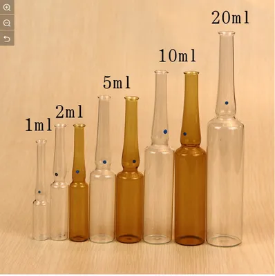 Inyección farmacéutica de fábrica de China Amber Glass Amperle