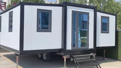 Casa de contenedores prefabricado de contenedor pequeño y expandible.