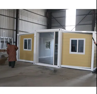 Fácil ensamblar oficinas temporales temporales móviles expandibles contenedor plegable casa