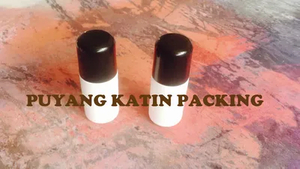 Vial de plástico enrollable con tapa de colores