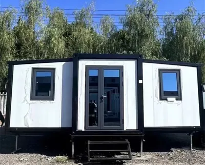 Instalar rápido Casa de recipiente desmontable prefabricado con pared de estructura de acero ligero