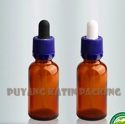 Botella de vidrio con cuentagotas y pipeta