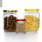 Frascos de alimentos de enlatado de forma personalizada jarra de vidrio con tapa de metal