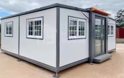 Instalar rápido Prefabrante modular portátil móvil contenedor plegable casa paquete plano de 2 dormitorios con baño