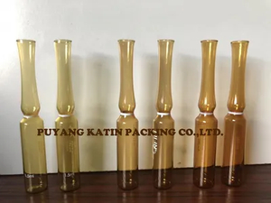 2 ml Amber Farmaceutical Glass Ampoule con punto de ruptura