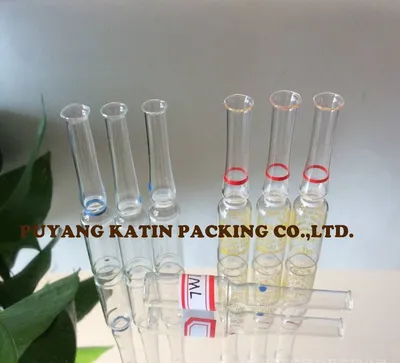 Ampoules de vidrio transparente para embalaje farmacéutico