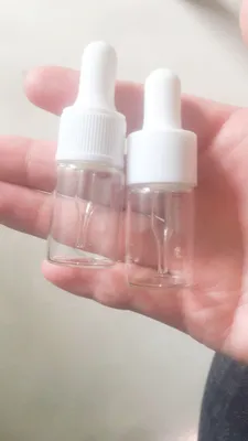 Pipetas de gotero de vidrio transparente con bombilla de gel de sílice y gorra