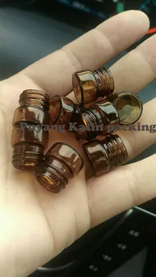 Vial de vidrio atornillado mini cubierta de vidrio