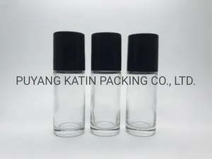 Botella de vidrio de color ámbar/moldeado/tubular transparente con rollito sobre bola