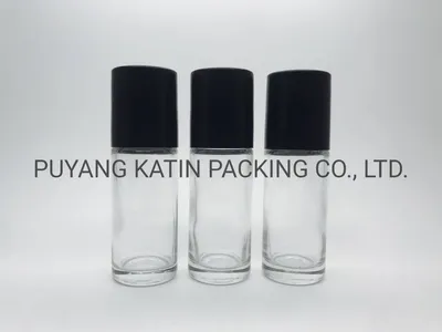 Botella de vidrio de color ámbar/moldeado/tubular transparente con rollito sobre bola