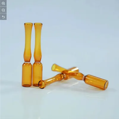 1-25 ml de ampolas transparentes hechas de vaso bajo en borosilicato y tubo de vidrio