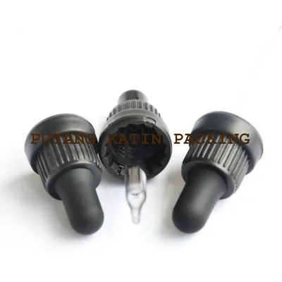 Serie de pipetas de gotero de vidrio transparente a mano con bombilla de silicona y gorra