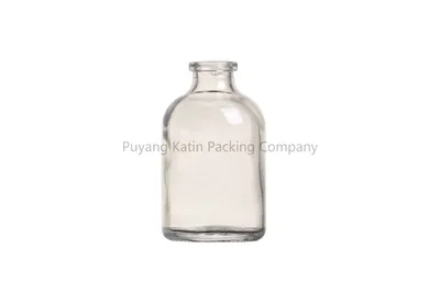 Botella de vidrio transparente