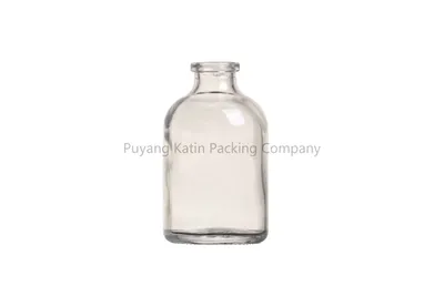 Botella de vidrio transparente