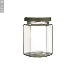 Forma de forma personalizada Frascos de alimentos de alimentos Frasco de vidrio con tapa de metal