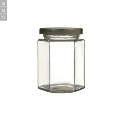 Forma de forma personalizada Frascos de alimentos de alimentos Frasco de vidrio con tapa de metal