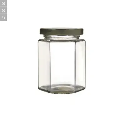 Forma de forma personalizada Frascos de alimentos de alimentos Frasco de vidrio con tapa de metal