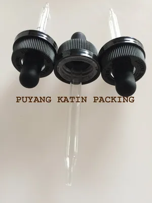 Tapa del anillo atornillada con bombilla de silicona y goteros de vidrio Botella de vidrio