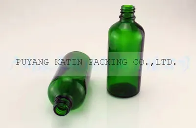 Vial de botella de vidrio verde de alta calidad con pipeta cuentagotas