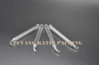 Pipeta de vidrio de vidrio de forma de vidrio ajustada de 7.25x60 mm con tapa y bombilla atornilladas