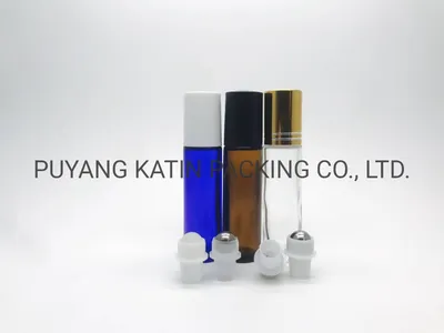 Enrolle la botella de vidrio ámbar 10 ml