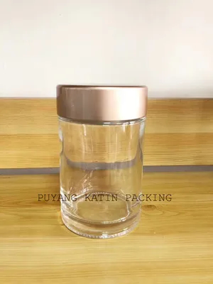 Botella de miel de vidrio moldeado botella de nido de pájaro de vidrio