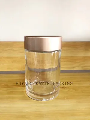 Botella de miel de vidrio moldeado botella de nido de pájaro de vidrio