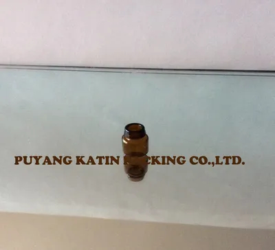 1-10 ml de mínima botella de vidrio de color ámbar/roll-on transparente para paquete cosmético